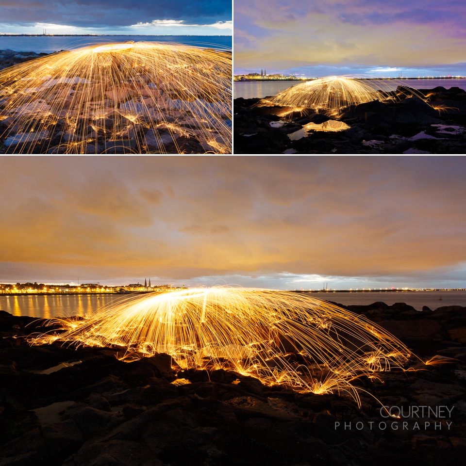 Steel Wool spinning photos from Sandycove