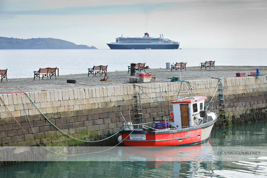Queen Mary 2 seen from Bulloch Harbour