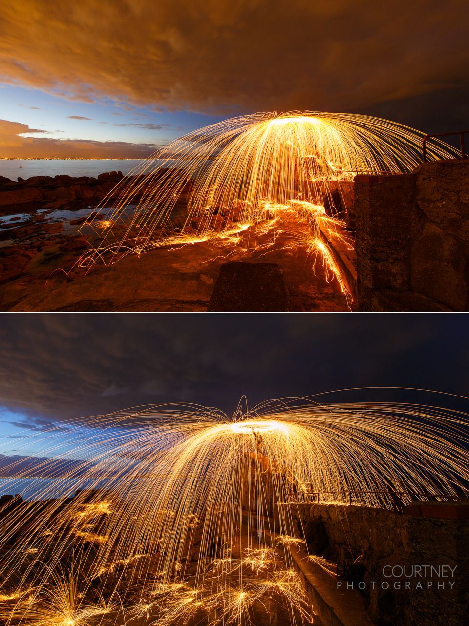 Forty Foot long exposure - wire wool spinning