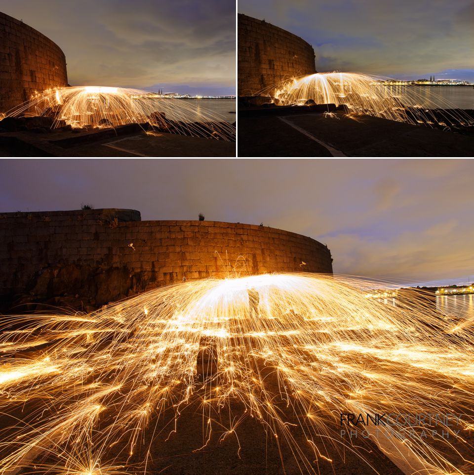 Sandycove long exposure photo with steel wool